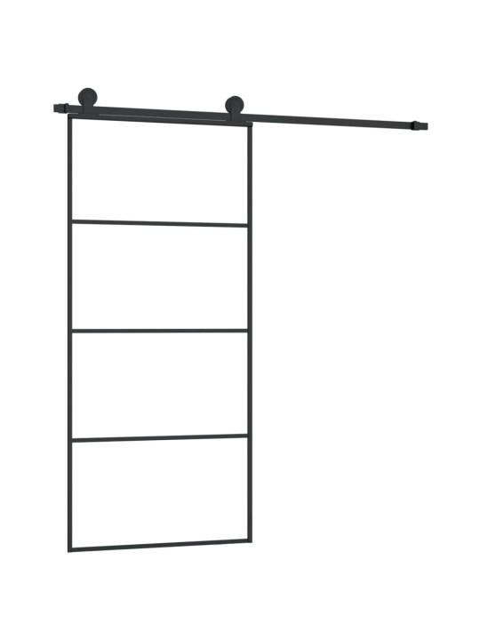 Posuvné dveře s kováním 90x205 cm ESG sklo a hliník