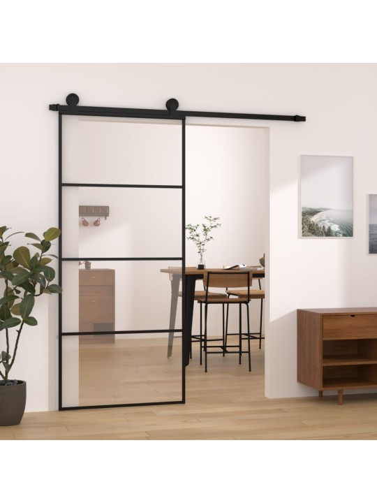 Posuvné dveře s kováním 90x205 cm ESG sklo a hliník