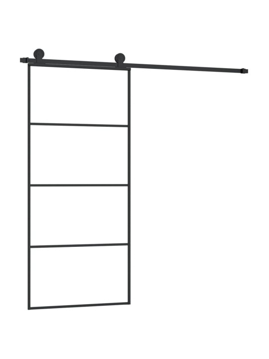 Posuvné dveře s kováním 90x205 cm ESG sklo a hliník
