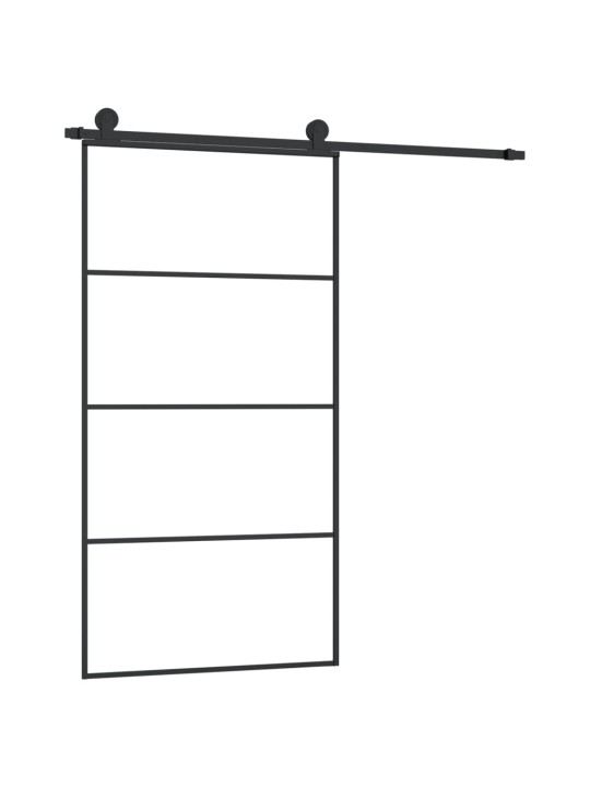 Posuvné dveře s kováním 102,5 x 205 cm ESG sklo a hliník