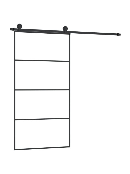 Posuvné dveře s kováním 102,5 x 205 cm ESG sklo a hliník