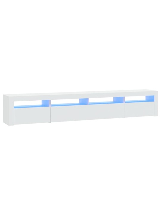 TV skříňka s LED osvětlením bílá 240x35x40 cm