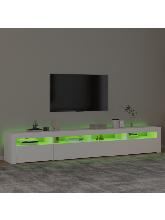 TV skříňka s LED osvětlením bílá 240x35x40 cm