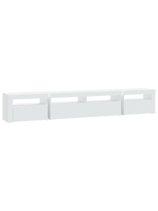 TV skříňka s LED osvětlením bílá 240x35x40 cm