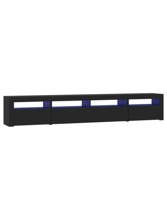 TV skříňka s LED osvětlením černá 240x35x40 cm