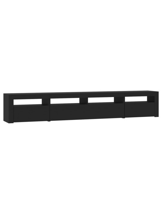 TV skříňka s LED osvětlením černá 240x35x40 cm