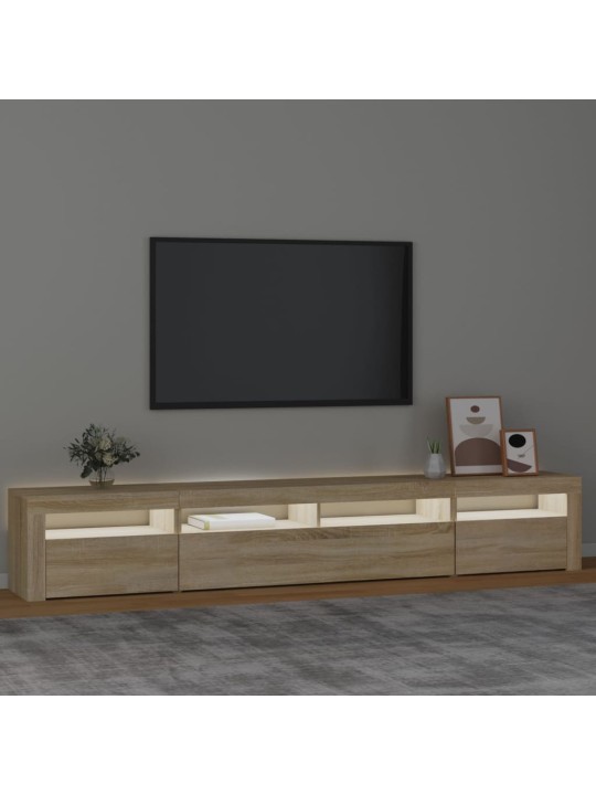 TV skříňka s LED osvětlením dub sonoma 240x35x40 cm