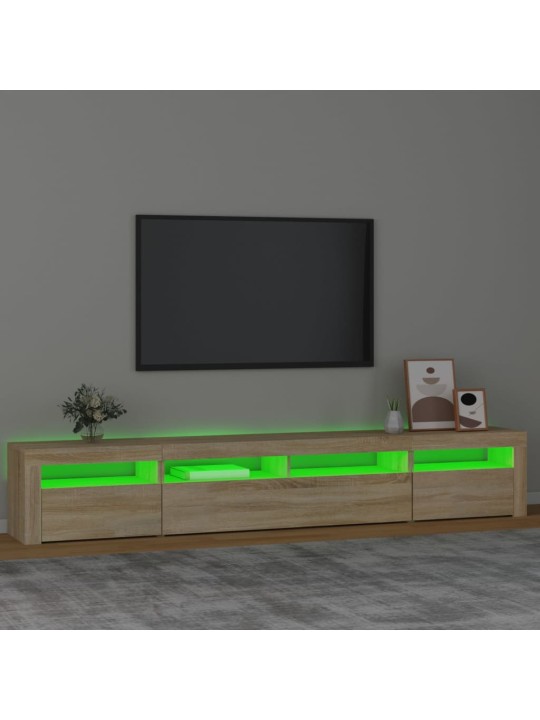 TV skříňka s LED osvětlením dub sonoma 240x35x40 cm