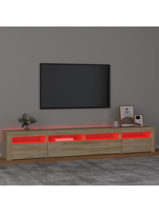 TV skříňka s LED osvětlením dub sonoma 240x35x40 cm