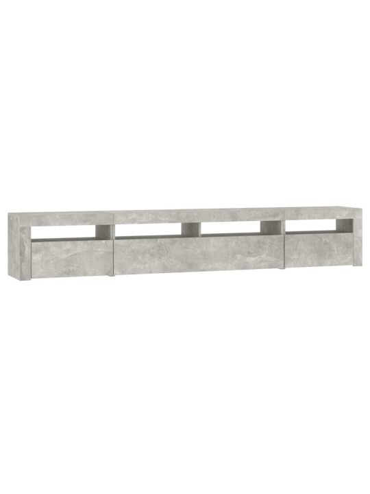 TV skříňka s LED osvětlením betonově šedá 240x35x40 cm