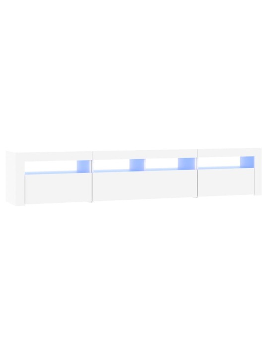 TV skříňka s LED osvětlením bílá 210 x 35 x 40 cm