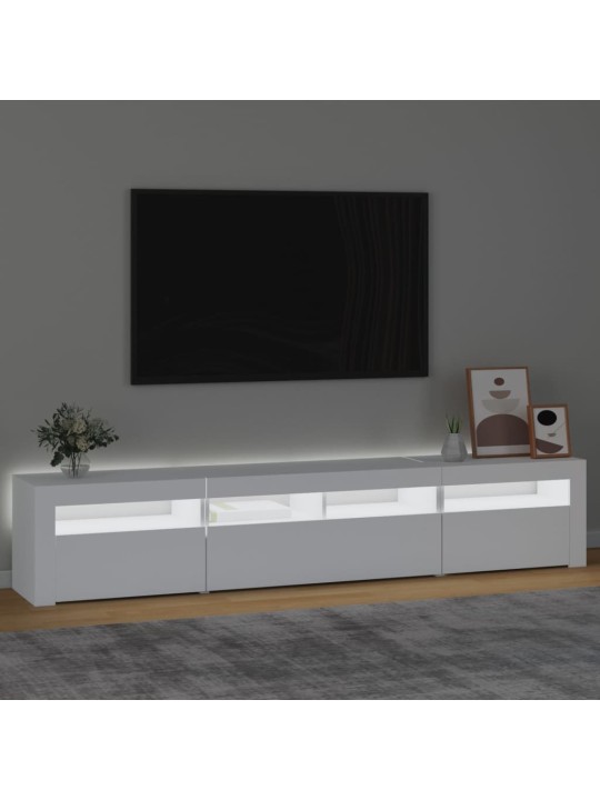 TV skříňka s LED osvětlením bílá 210 x 35 x 40 cm