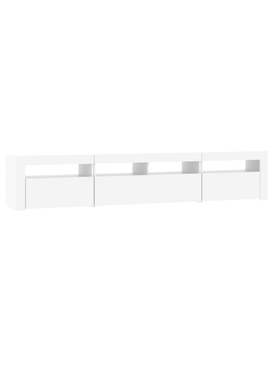 TV skříňka s LED osvětlením bílá 210 x 35 x 40 cm