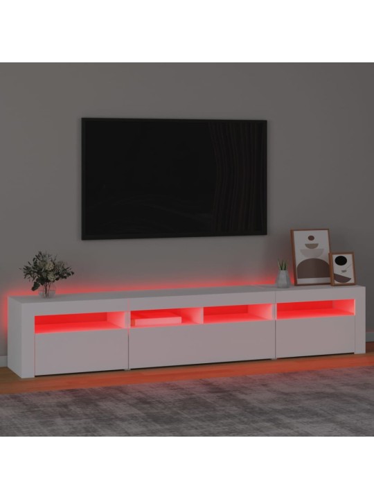 TV skříňka s LED osvětlením černá 210 x 35 x 40 cm