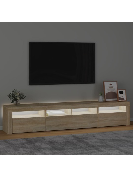 TV skříňka s LED osvětlením dub sonoma 210 x 35 x 40 cm
