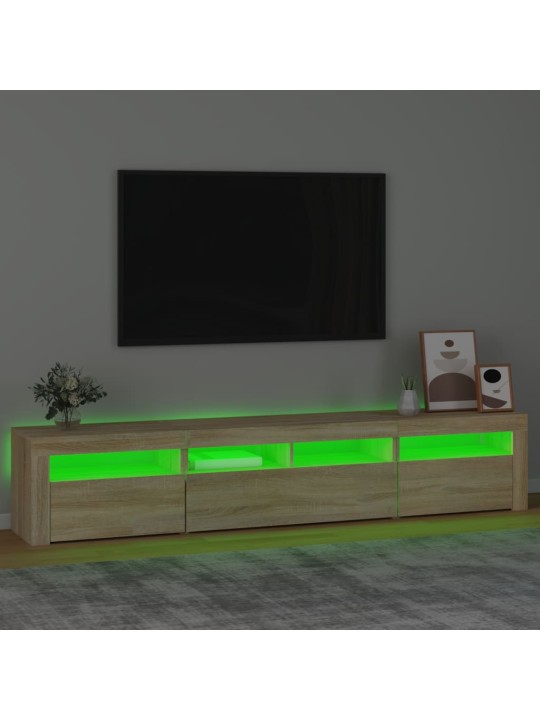 TV skříňka s LED osvětlením dub sonoma 210 x 35 x 40 cm