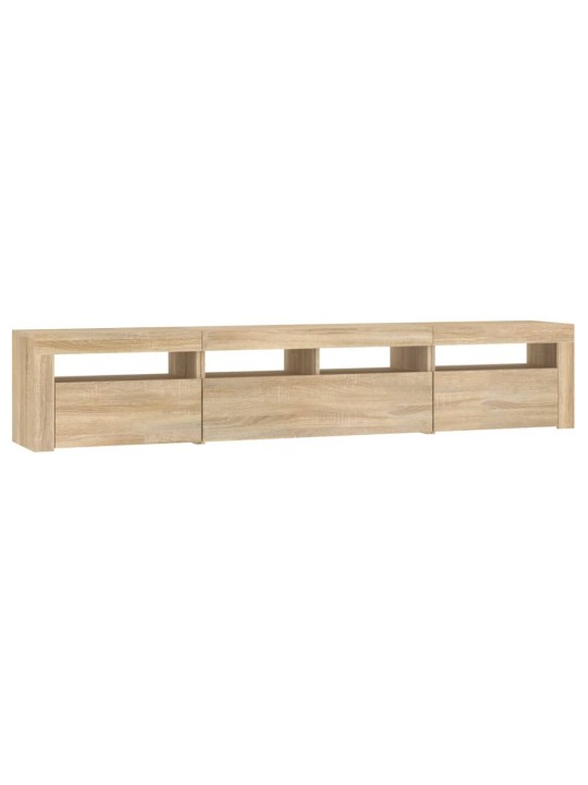 TV skříňka s LED osvětlením dub sonoma 210 x 35 x 40 cm