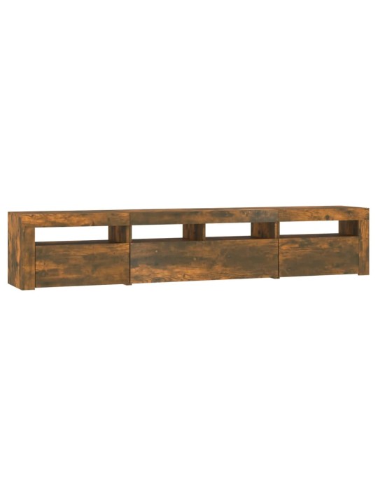 TV skříňka s LED osvětlením kouřový dub 210 x 35 x 40 cm