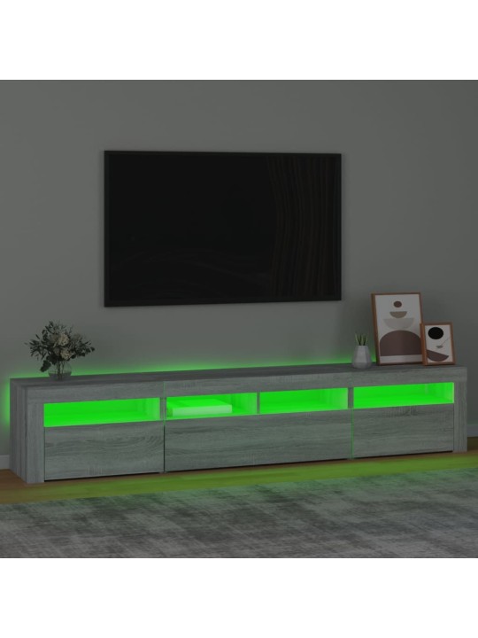 TV skříňka s LED osvětlením šedá sonoma 210 x 35 x 40 cm