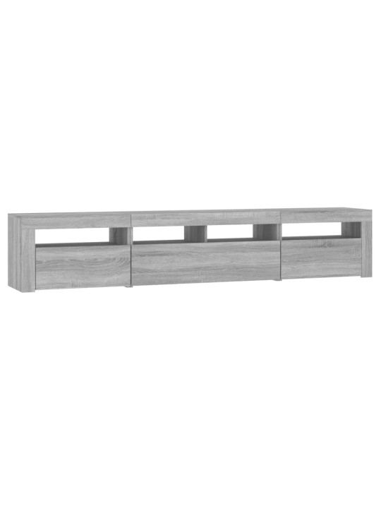 TV skříňka s LED osvětlením šedá sonoma 210 x 35 x 40 cm