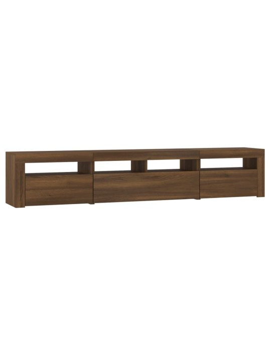 TV skříňka s LED osvětlením hnědý dub 210 x 35 x 40 cm