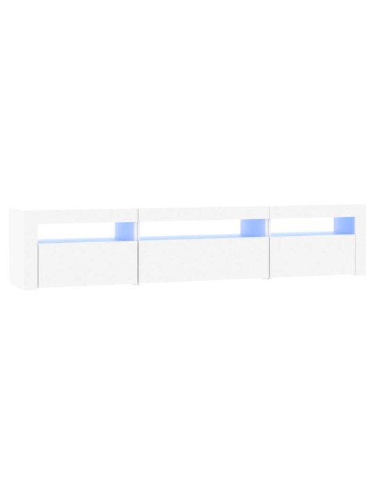 TV skříňka s LED osvětlením bílá 195 x 35 x 40 cm
