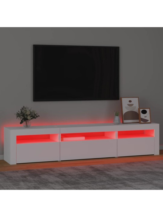 TV skříňka s LED osvětlením bílá 195 x 35 x 40 cm