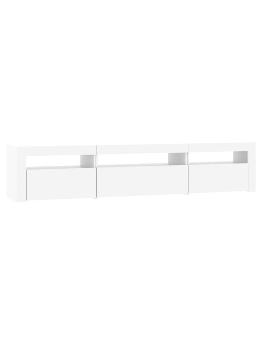 TV skříňka s LED osvětlením bílá 195 x 35 x 40 cm
