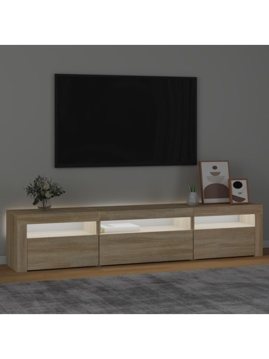 TV skříňka s LED osvětlením dub sonoma 195 x 35 x 40 cm