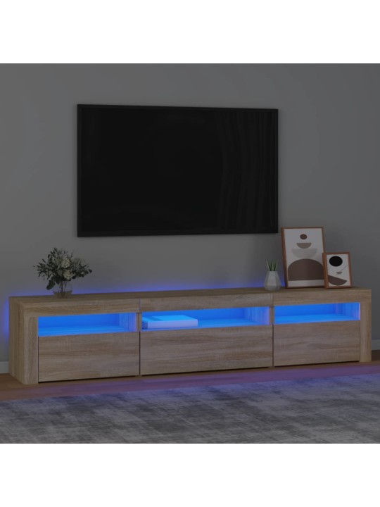 TV skříňka s LED osvětlením dub sonoma 195 x 35 x 40 cm