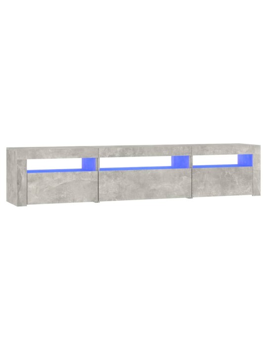 TV skříňka s LED osvětlením betonově šedá 195x35x40 cm