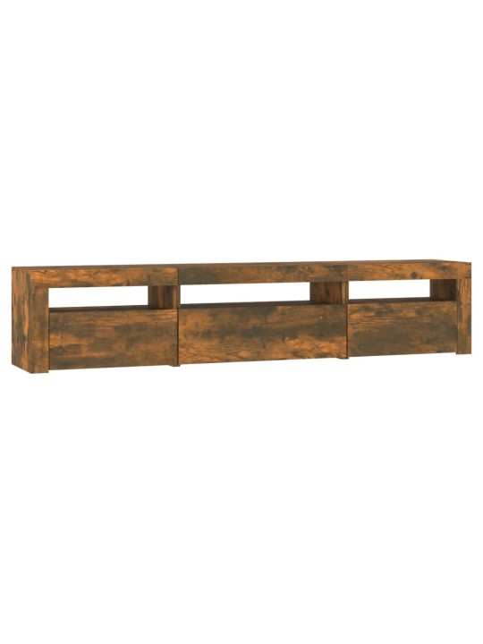 TV skříňka s LED osvětlením kouřový dub 195x35x40 cm