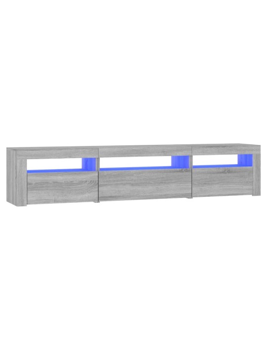 TV skříňka s LED osvětlením šedá sonoma 195x35x40 cm