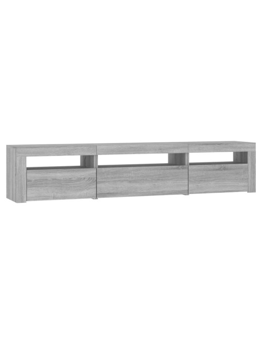 TV skříňka s LED osvětlením šedá sonoma 195x35x40 cm