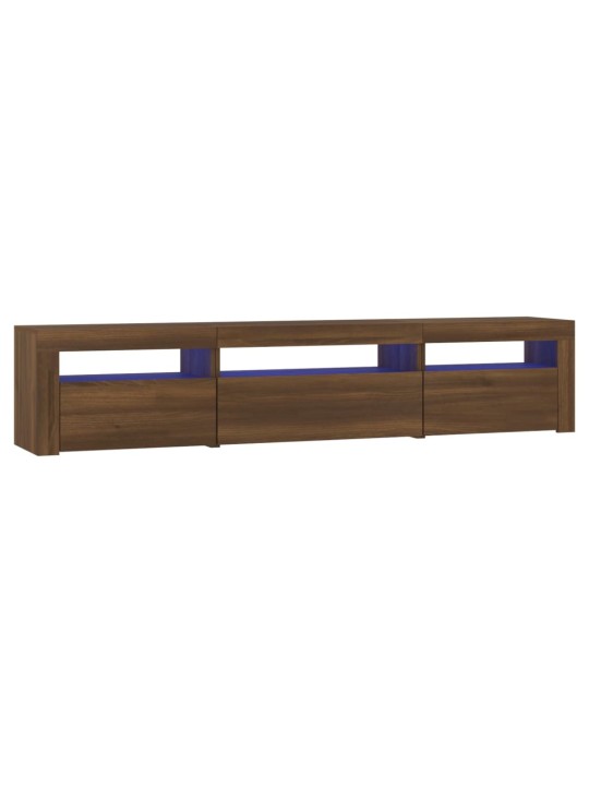TV skříňka s LED osvětlením hnědý dub 195x35x40 cm