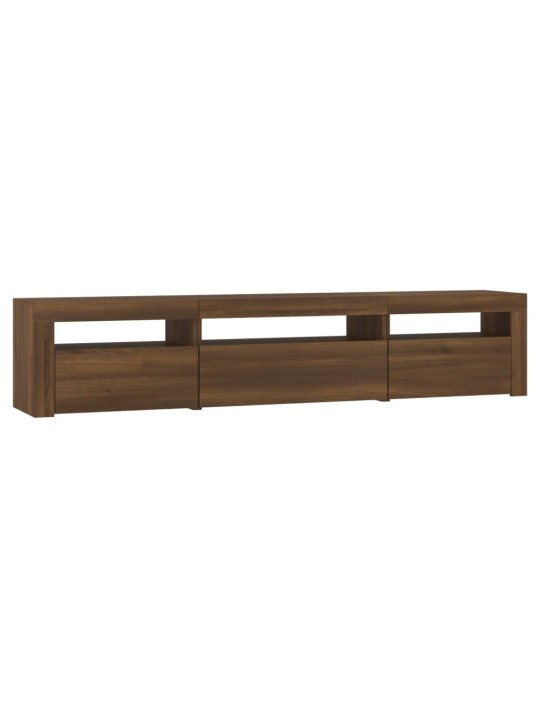 TV skříňka s LED osvětlením hnědý dub 195x35x40 cm