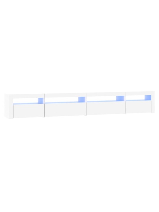 TV skříňka s LED osvětlením bílá 270x35x40 cm