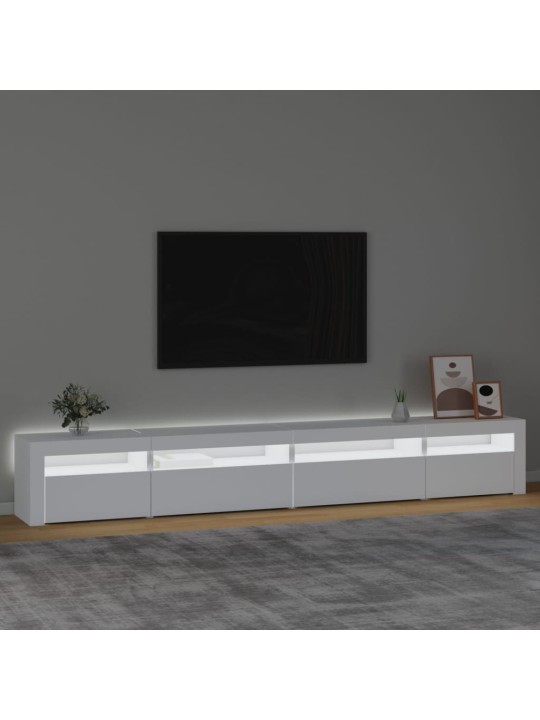 TV skříňka s LED osvětlením bílá 270x35x40 cm