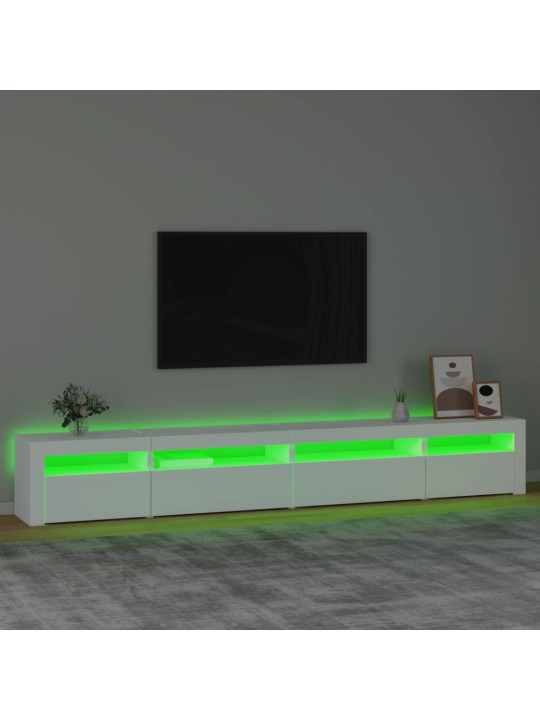 TV skříňka s LED osvětlením bílá 270x35x40 cm