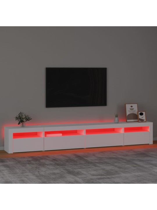 TV skříňka s LED osvětlením bílá 270x35x40 cm