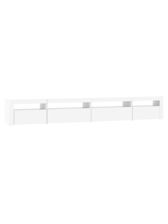 TV skříňka s LED osvětlením bílá 270x35x40 cm