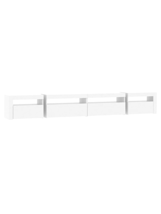 TV skříňka s LED osvětlením bílá 270x35x40 cm