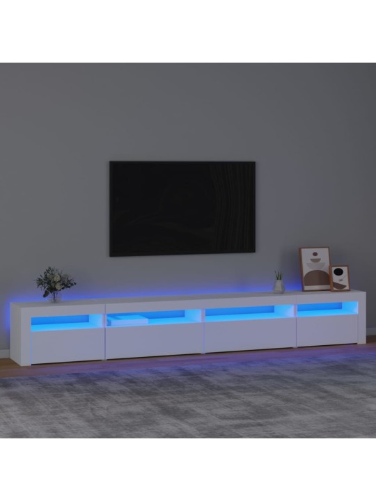 TV skříňka s LED osvětlením bílá 270x35x40 cm