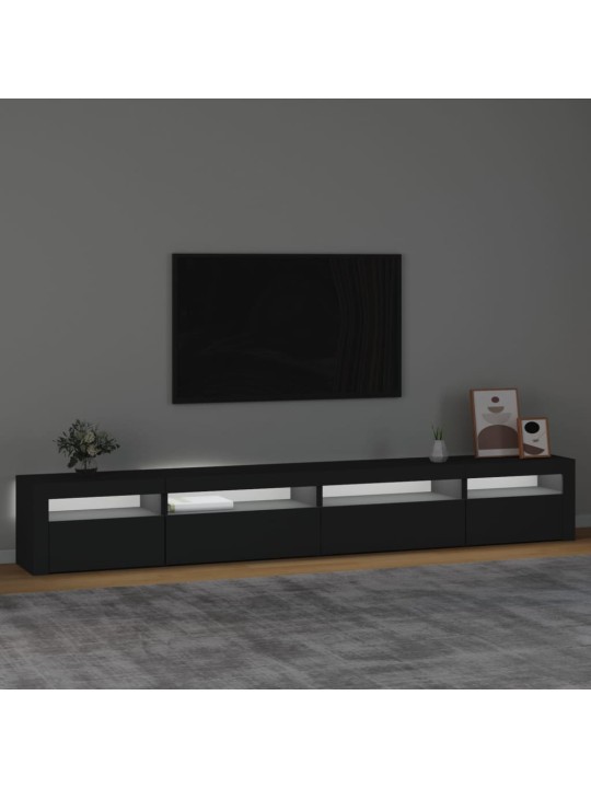 TV skříňka s LED osvětlením černá 270 x 35 x 40 cm