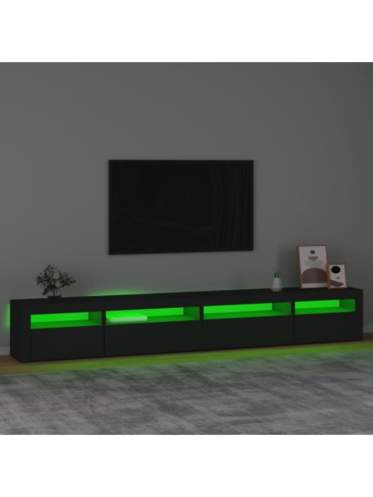 TV skříňka s LED osvětlením černá 270 x 35 x 40 cm