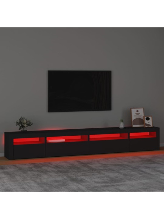TV skříňka s LED osvětlením černá 270 x 35 x 40 cm