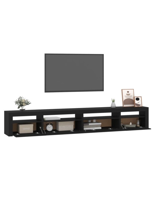 TV skříňka s LED osvětlením černá 270 x 35 x 40 cm