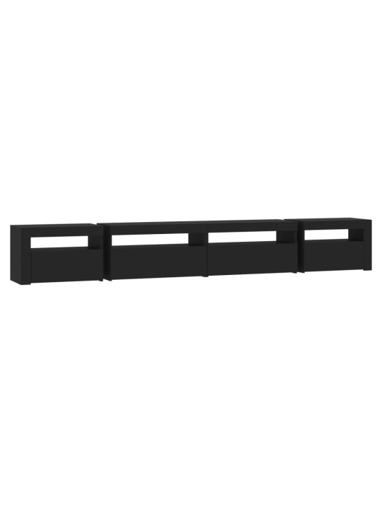 TV skříňka s LED osvětlením černá 270 x 35 x 40 cm