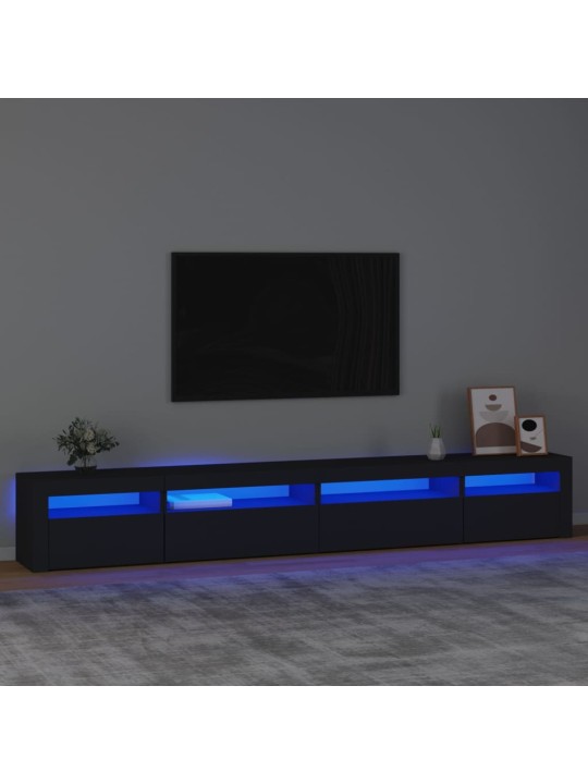 TV skříňka s LED osvětlením černá 270 x 35 x 40 cm