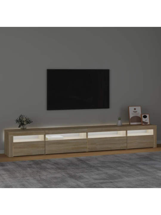 TV skříňka s LED osvětlením dub sonoma 270 x 35 x 40 cm